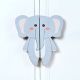 Handcrafted Elephant Cupboard Handles in Acacia Wood Set